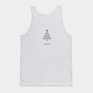 Made of green paw christmas tree Tank Top